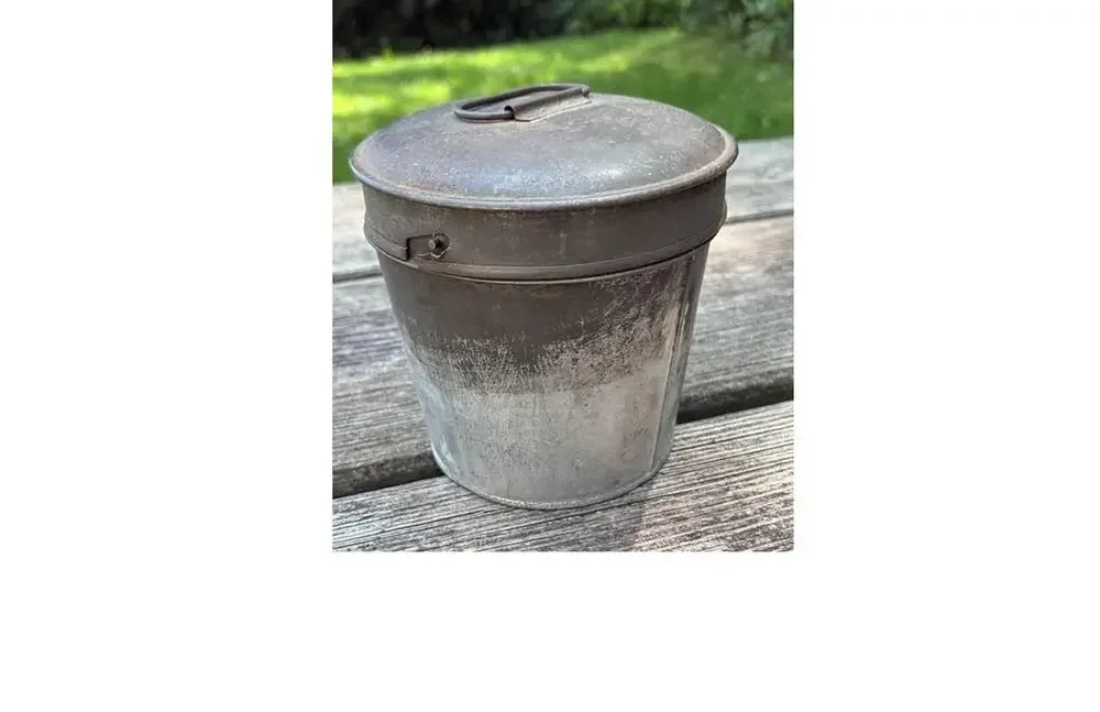 Vintage Metal Steamed Pudding Mold with Lid